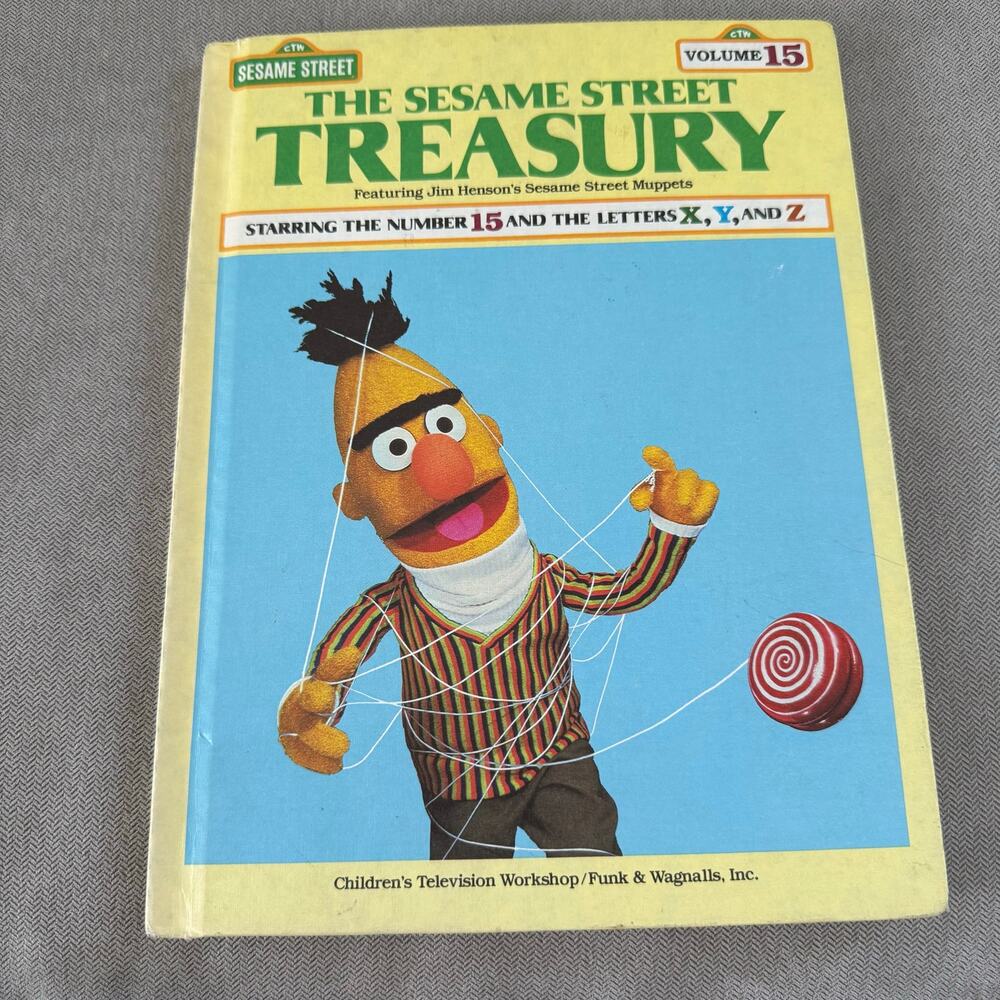 Vintage 1983 Sesame Street Treasury Volume 15 Bert Jim Henson Hardcover Book